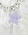 Vista superior cake topper estrella
