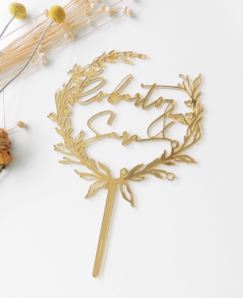 Top View Cake Topper para casamentos Top View Cake Topper para casamentos