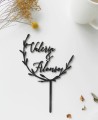 Top View Cake Topper para casamentos