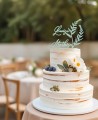 Übersicht Custom Cake Topper mit Farnnamen und Zweigen