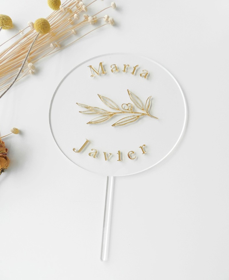 Top View Cake Topper para casamentos Top View Cake Topper para casamentos