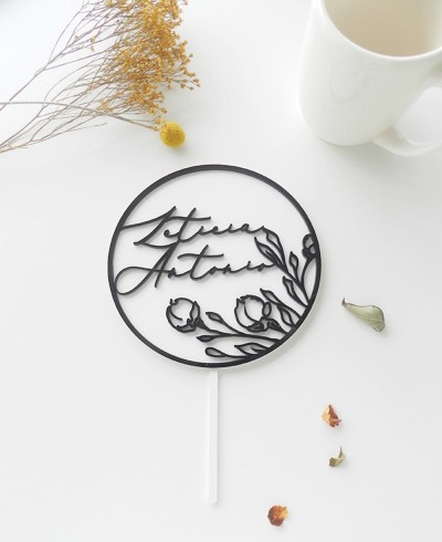 Top View Cake Topper pour les mariages