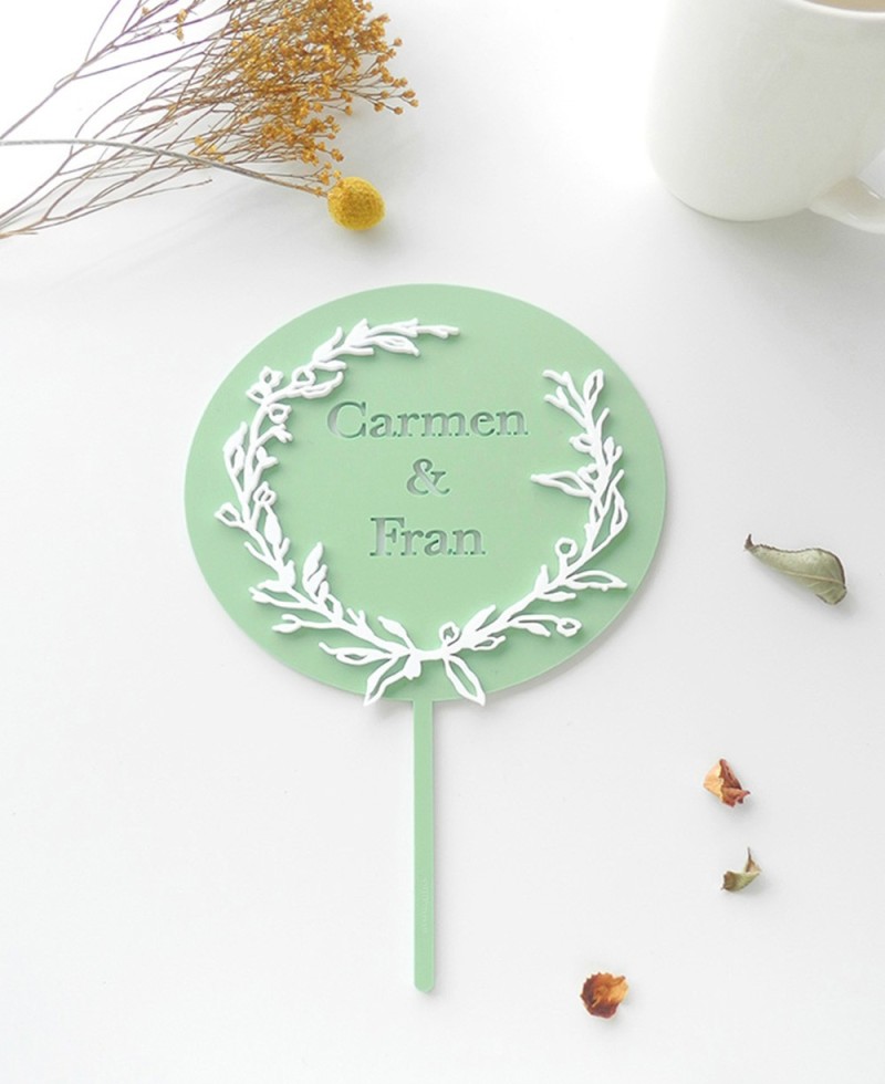Vista superior cake topper para bodas Vista superior cake topper para bodas