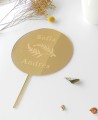 Top View Cake Topper para casamentos