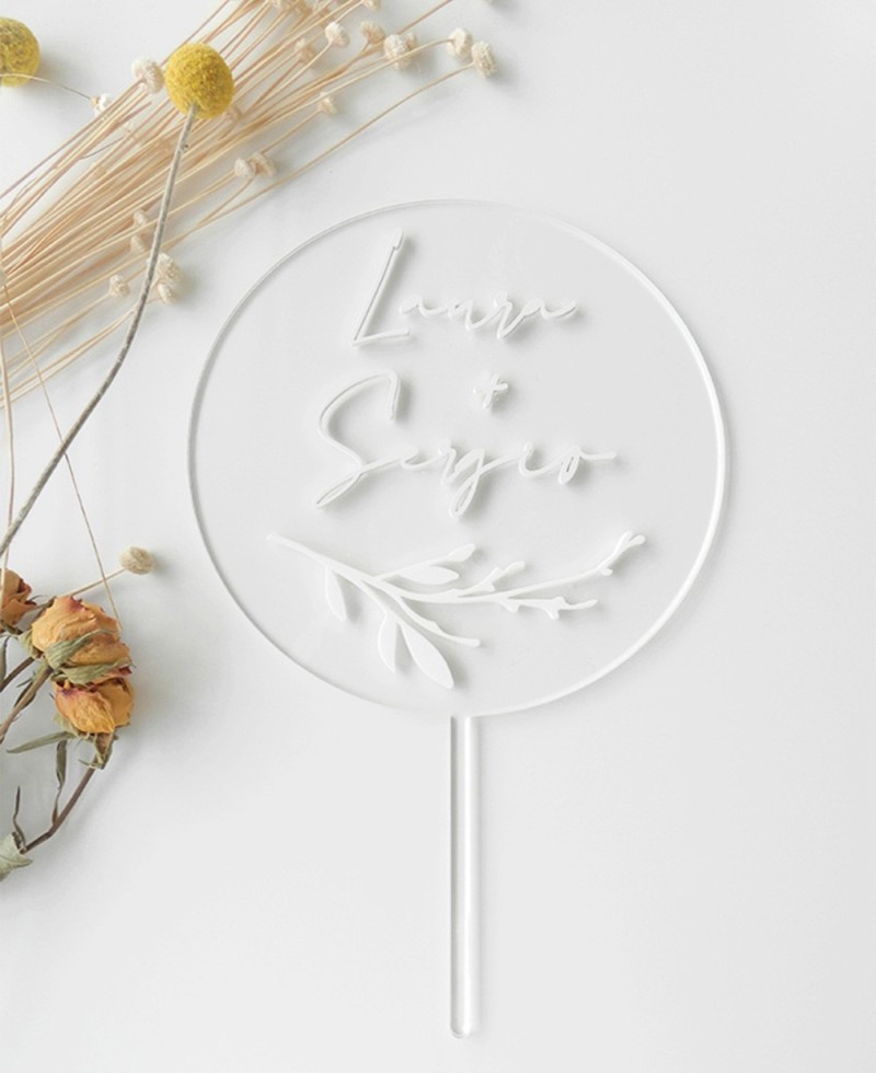 Top View Cake Topper para casamentos Top View Cake Topper para casamentos