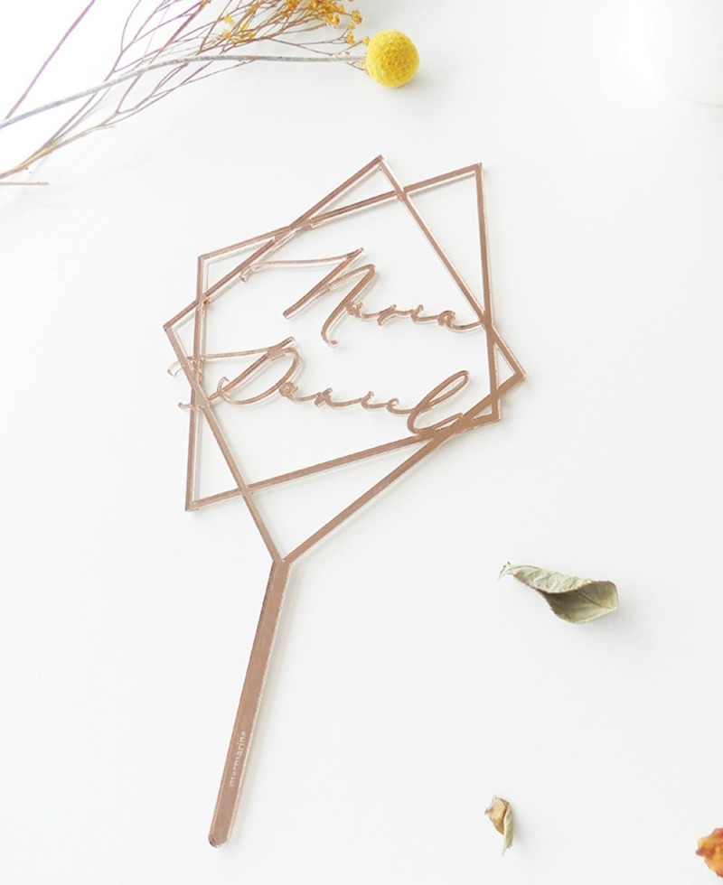 Top View Cake Topper para casamentos Top View Cake Topper para casamentos