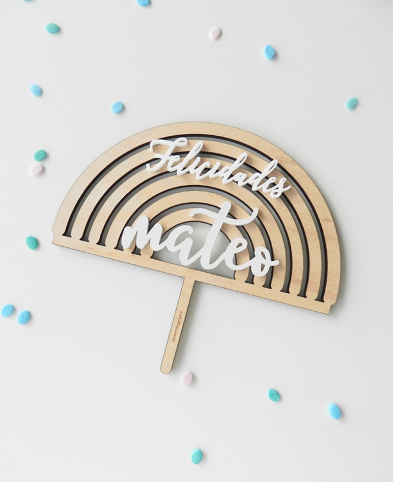 Vue de dessus cake topper pour l’anniversaire Vue de dessus cake topper pour l’anniversaire