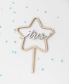 Vue de dessus cake topper pour l’anniversaire