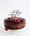Composição topo de bolo para aniversário com bolo