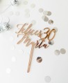 Vue de dessus : cake topper personnalisable