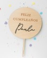 Vue de dessus cake topper pour l’anniversaire