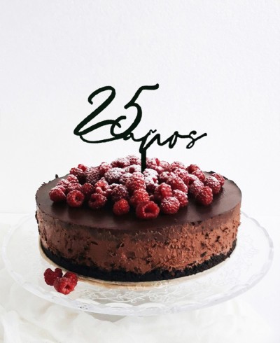 Composição topper de bolo para aniversários