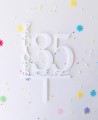 Vue de dessus cake topper pour l’anniversaire