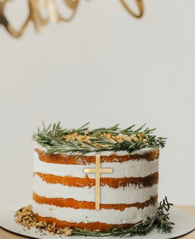 Panoramica Cake Topper Forma Croce Frontale