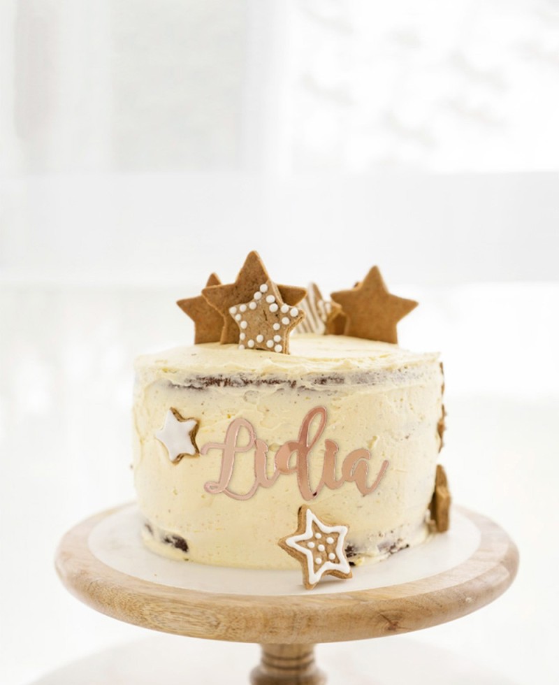 Panoramica cake topper frontale personalizzato con nome Panoramica cake topper frontale personalizzato con nome