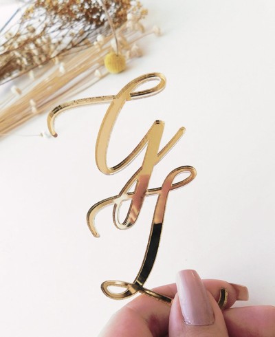 Top view front cake topper