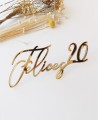 Vista superior cake topper frontal