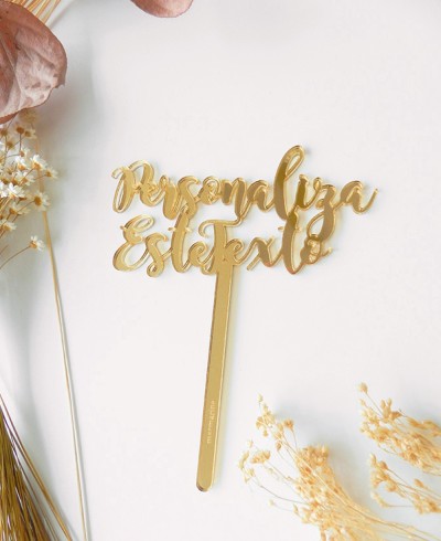Top view topper de bolo personalizável