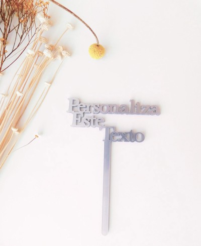 Topo de bolo com frase personalizada