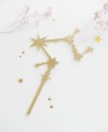 Vista superior cake topper para celebraciones