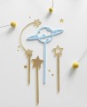 Vista superior cake topper para celebraciones