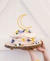 Overview moon shaped cake topper
