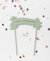 Vista superior cake topper para cumpleaños