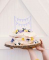 Übersicht Tortenaufleger Wimpel mit Spruch "Happy Birthday"