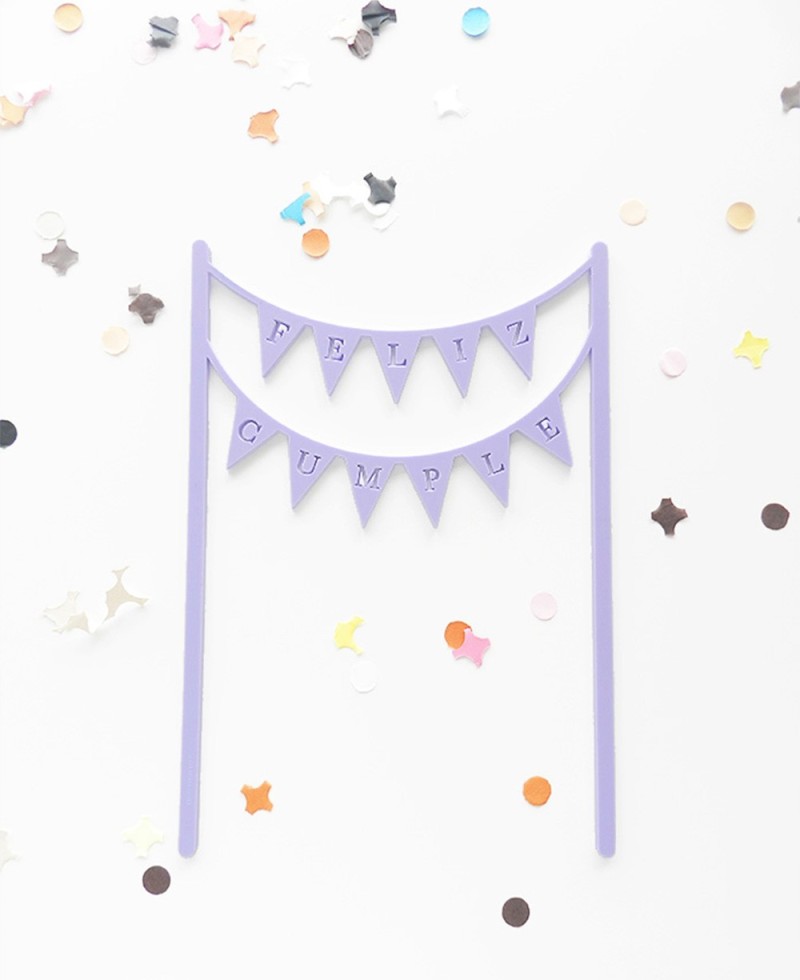Vue de dessus cake topper pour l’anniversaire Vue de dessus cake topper pour l’anniversaire