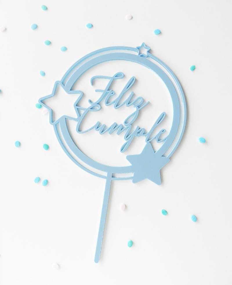 Vista superior cake topper para cumpleaños Vista superior cake topper para cumpleaños