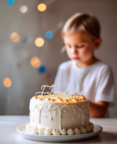Vue d’ensemble cake topper « Félicitations »