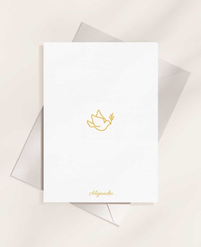 Classic christening back with cross