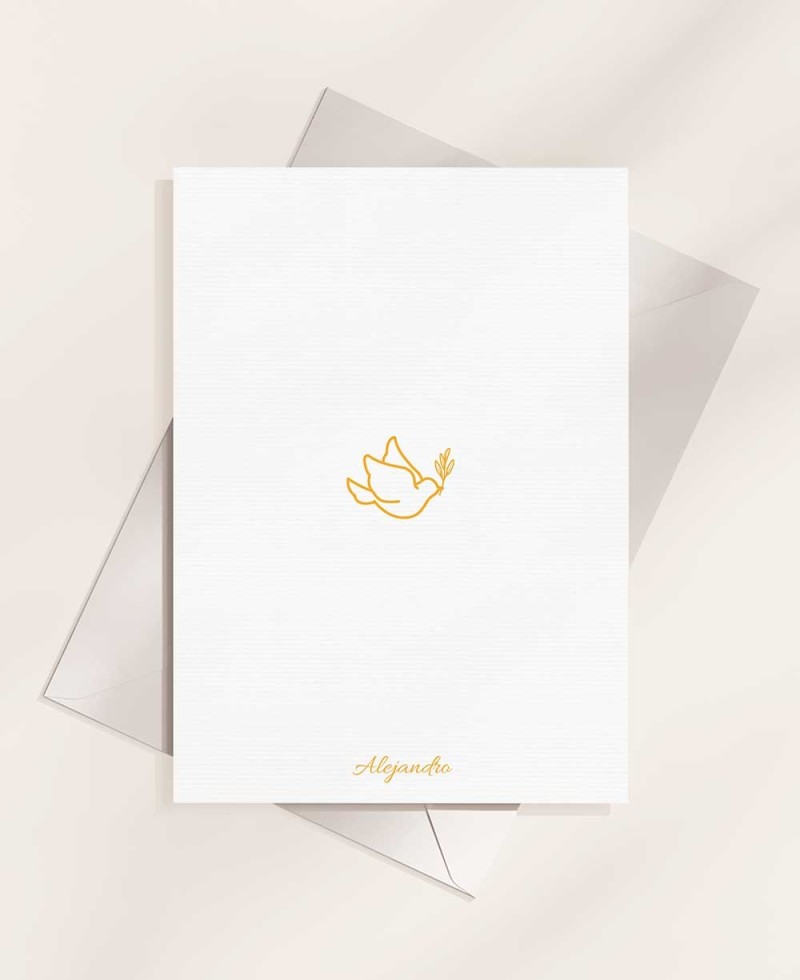 Classic christening back with cross Classic christening back with cross