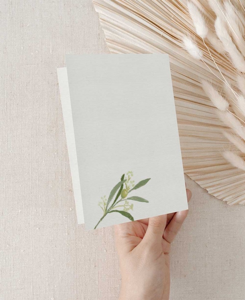 Back reminder for baptism with olive tree Back reminder for baptism with olive tree