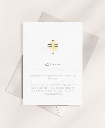 Retour : invitations de communion de style classique pour les filles