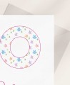 Zoom invito per comunioni con iniziali e fiori bambina