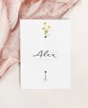 Invitation au baptême avec fleur minimale
