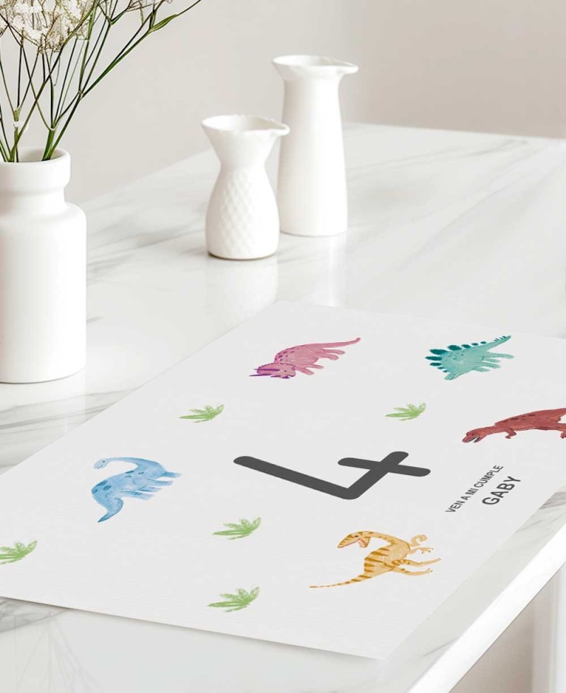 Individuelle Tischdecke für Geburtstagstische Dinos