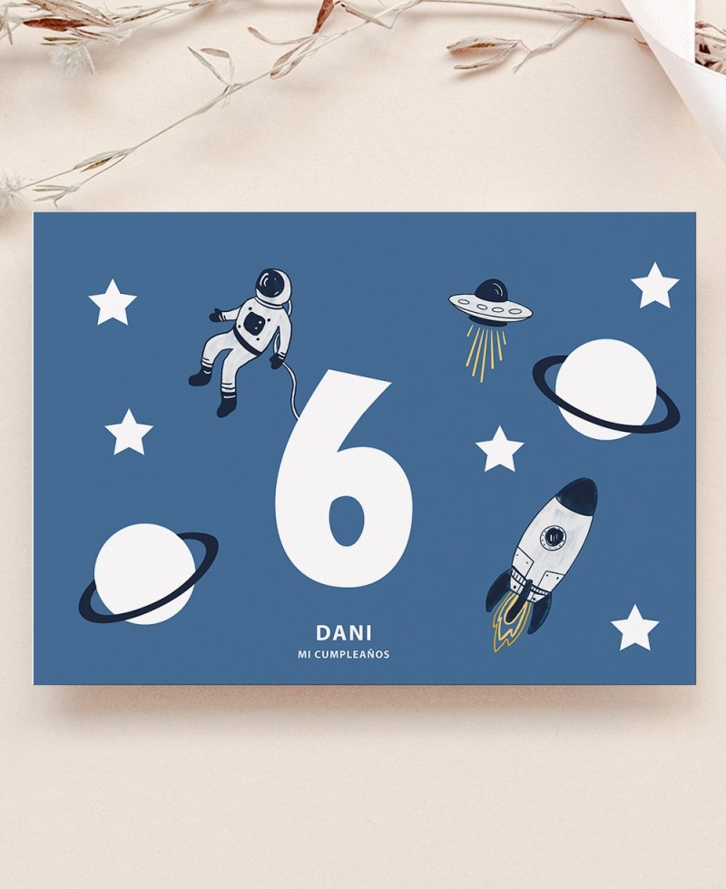 Space Birthday Coloring Tablecloth