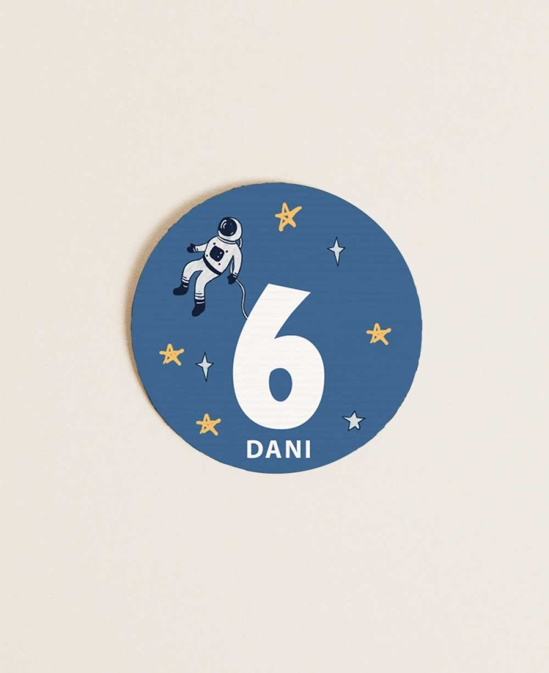 Round sticker for birthday space Round sticker for birthday space