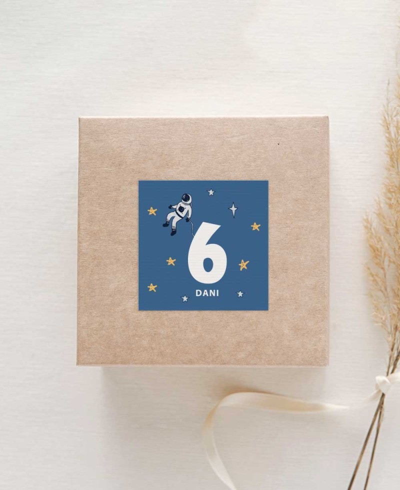 Pegatinas cuadradas para regalos de cumpleaños espacio Pegatinas cuadradas para regalos de cumpleaños espacio
