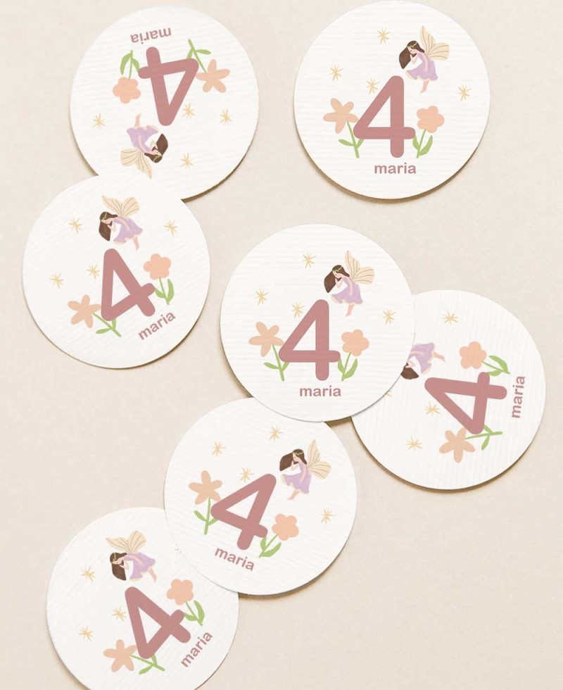 Adesivos circulares para presentes de aniversário de princesa Adesivos circulares para presentes de aniversário de princesa