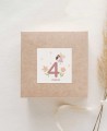 Adesivos quadrados para presentes de aniversário de princesa
