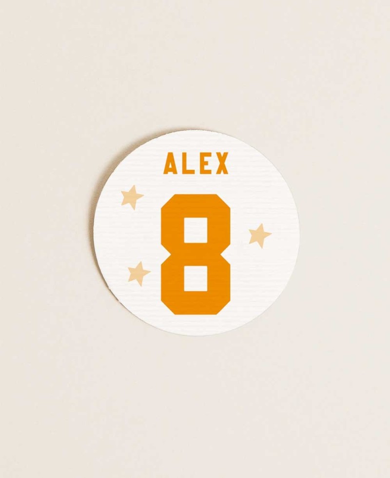 Round sticker for birthday basketball Round sticker for birthday basketball