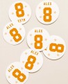 Circular Stickers for Birthday Gifts Basketball