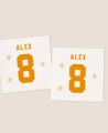 Birthday details square basketball sticker