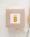 Adesivos quadrados para presentes de aniversário de basquete
