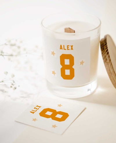 Adesivo quadrato per il basket di compleanno