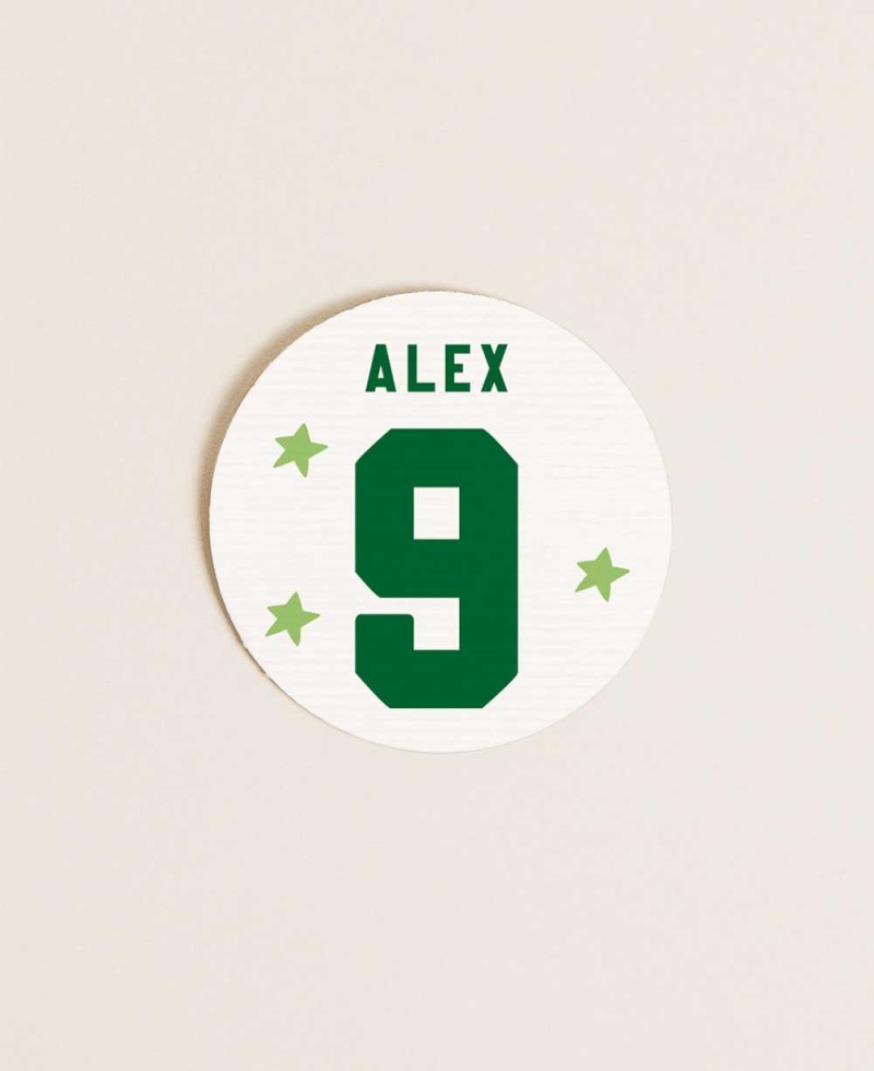 Sticker redondo para cumpleaños fútbol Sticker redondo para cumpleaños fútbol