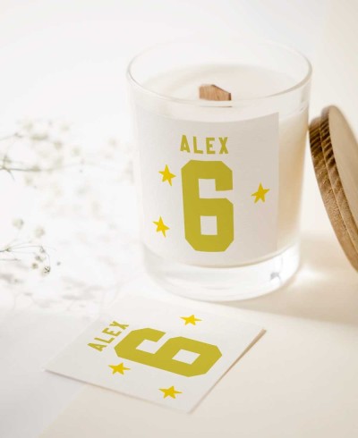 Adesivi quadrati per i dettagli del compleanno tennis